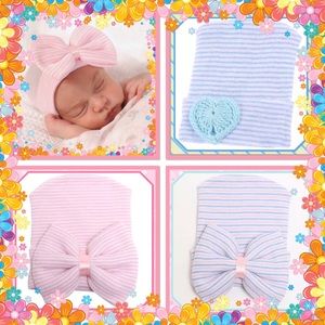 🌸New🌸Comfy Bowknot & Heart Beanies🌸